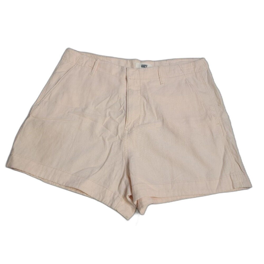 H&M Women's Peach Light Color Chino Shorts size 12 NWOT Casual Cotton Pockets